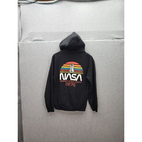 NASA Kennedy Space Center 1976 Hoodie By Neon Riot S Black - Picture 1 of 4